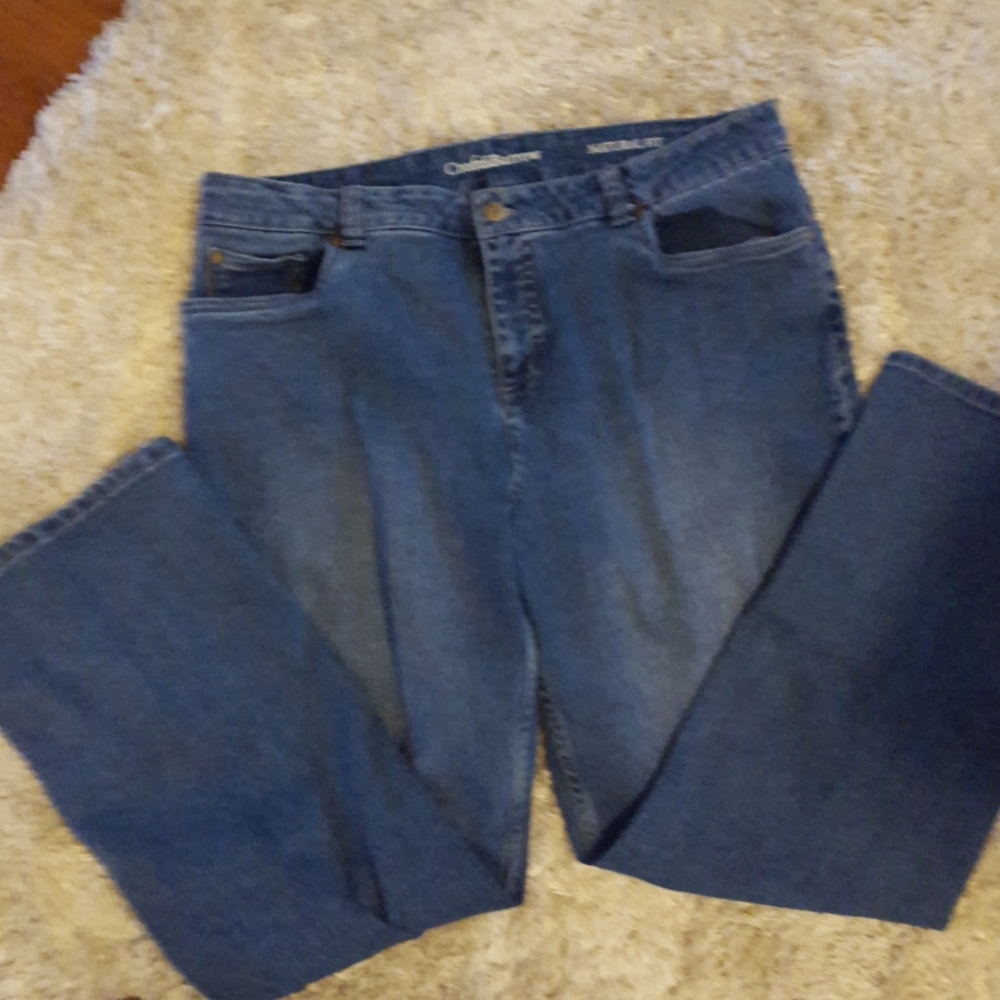Croft & Barrow stretch denim blue jeans natural fit Classic style size 16R EUC…